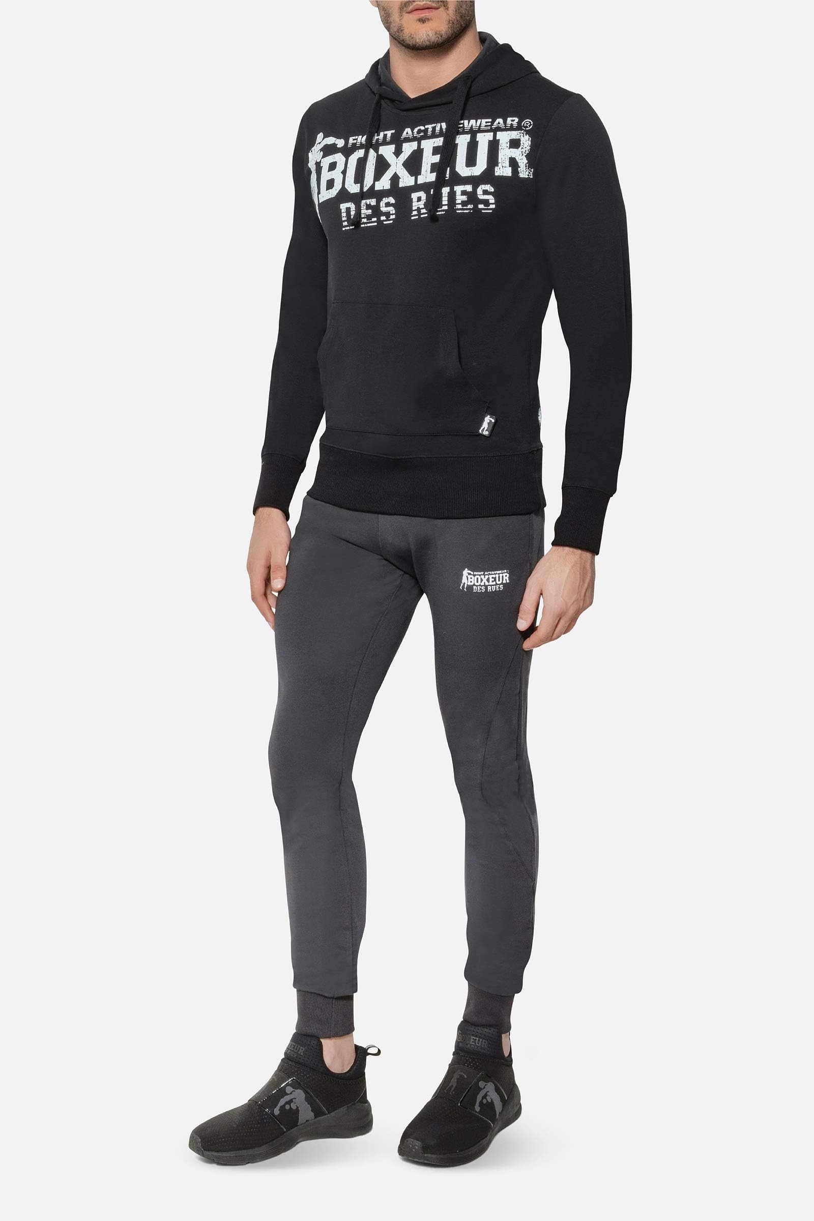 BOXEUR DES RUES - Tracksuit in Stretch Cotton with Black Sweatshirt, Man