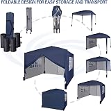 Mcc Direct Pop-up Gazebo 3m x 3m with Sides 4 Weight Bags Waterproof Canopy view 7