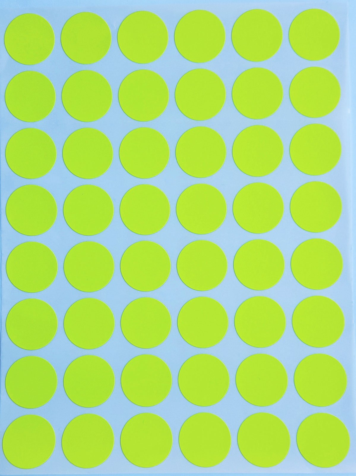 Royal Green Neon Colour Coding Labels 3/4" Round 17mm (1.7cm) Dot Stickers Round Fluorescent Yellow Sticker 720 Pack