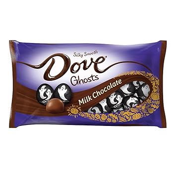Amazon Com Dove Milk Chocolate Halloween Candy Ghosts 8 87 Ounce