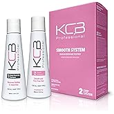 KCB Professional Smooth System, 2 Steps Brazilian Keratin Hair Treatment for Smoothing and Hair Frizz Control, Complex Blowout, Straightening, All Hair Types, Formaldehyde Free, 3.38 Fl oz / 100ml Kit