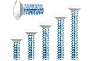 MRDILLA 150 Pcs White Wall Plate Screws Kit, #6-32 Outlet Cover Screws in 5 Lengths, 3/8", 1/2", 3/4", 1", and 1-1/4"