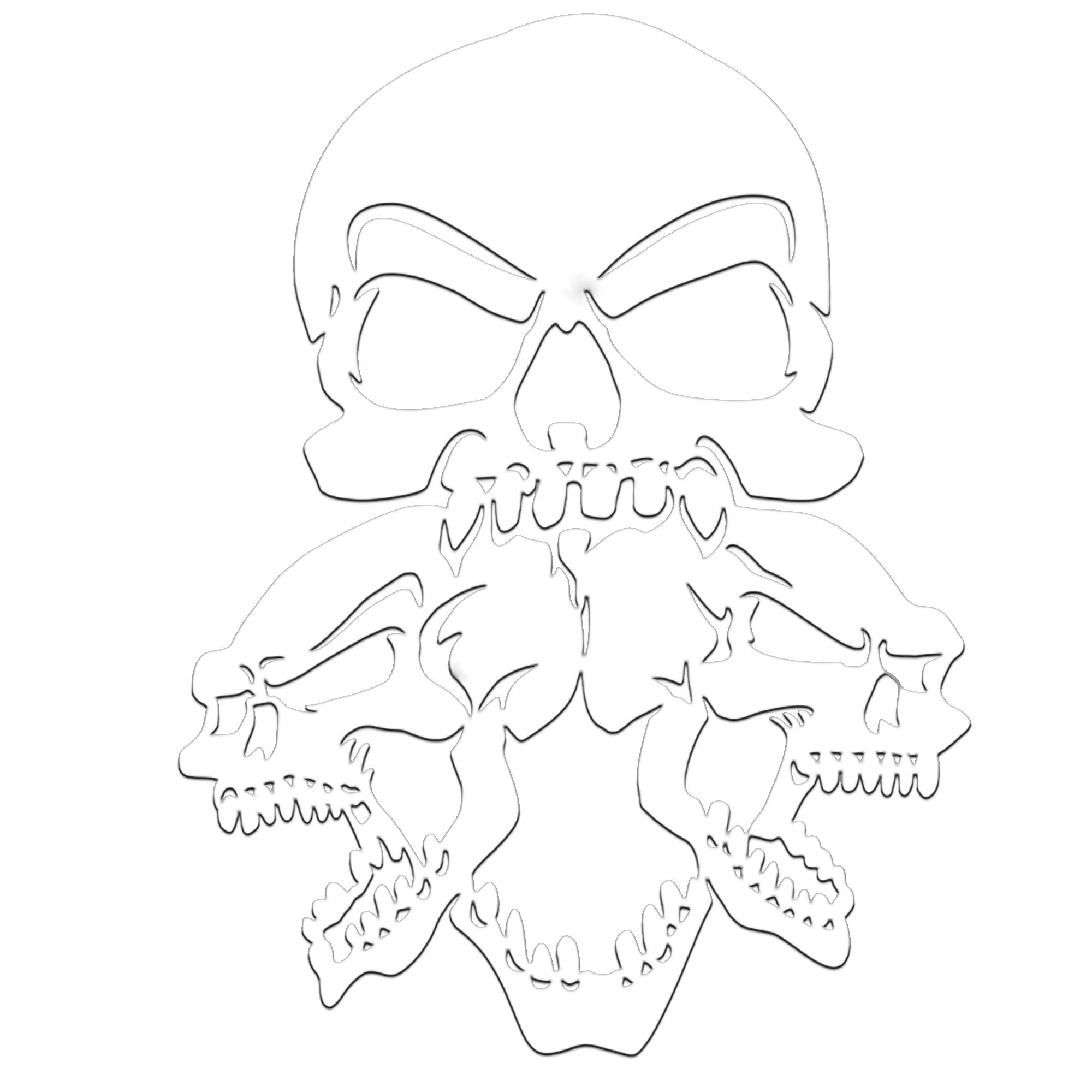 Buy Screamer 10 Airbrush Skull Stencil Reusable Thick Mylar Laser Cut