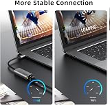 WALNEW USB C to Ethernet Adapter 2 Pack Gigabit RJ45 Type C LAN Dongle view 2