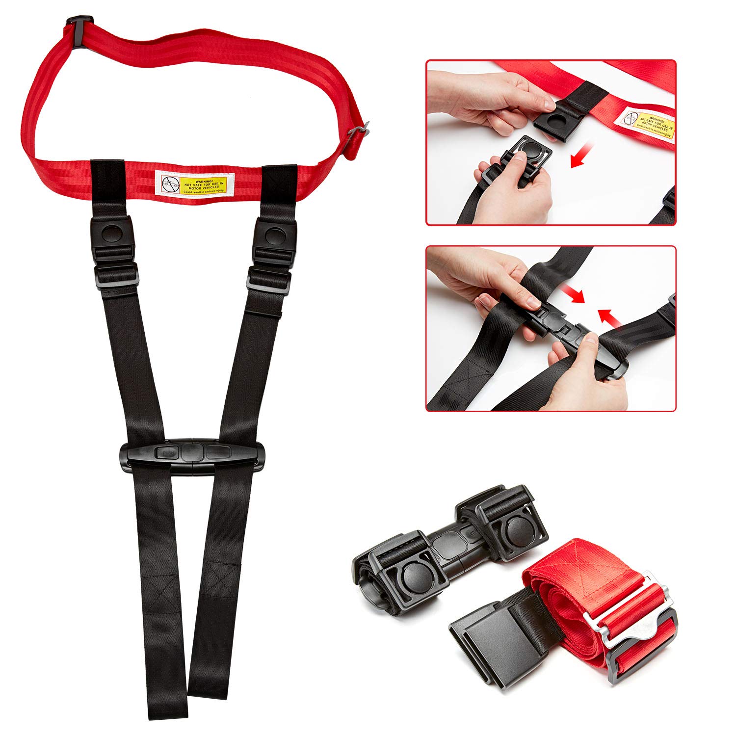 Child Airplane Travel Safety Harness - Kids Flying Restraint For 22-44 Lb Toddlers