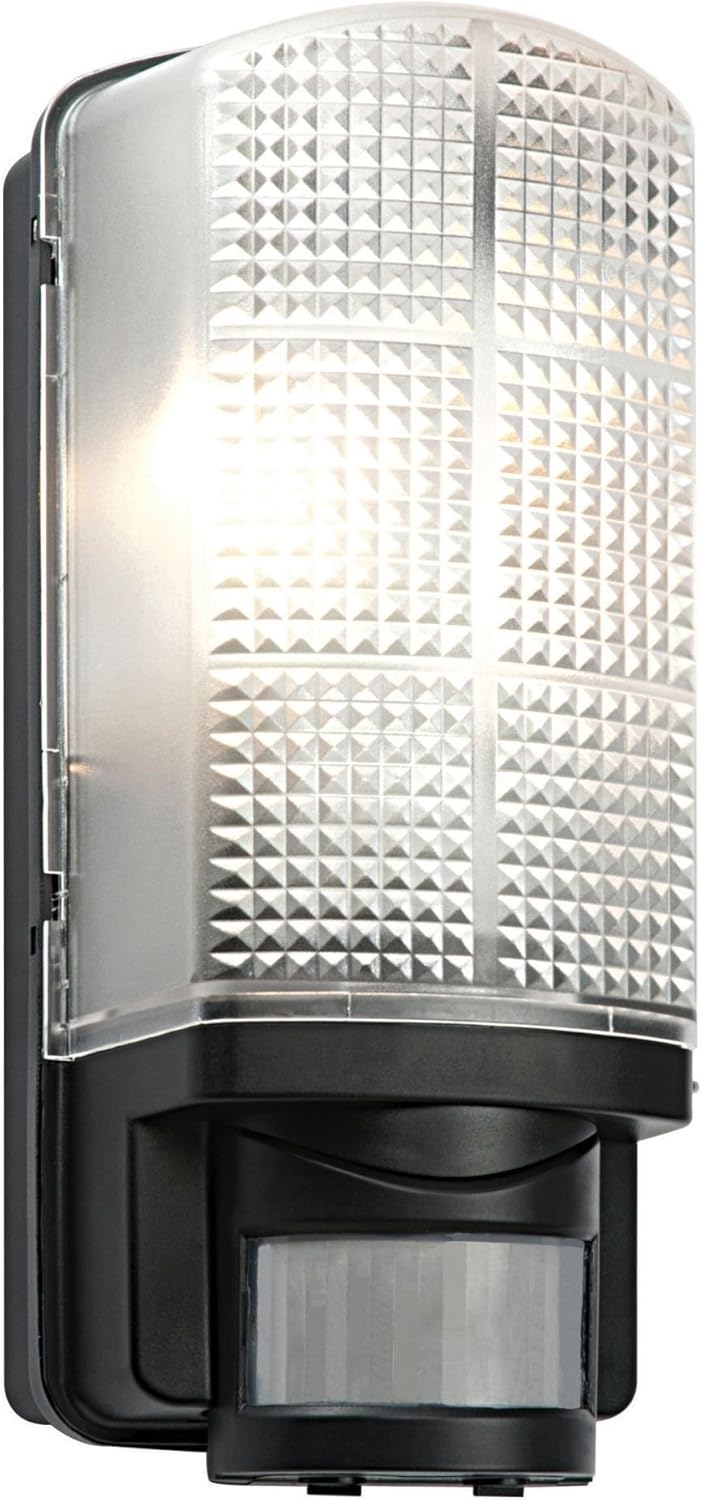 Saxby RH60 Modern Outdoor Garden Porch PIR IP44 Motion Sensor Black Security Wall Light