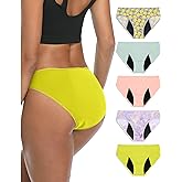 Neione Period Underwear for Women Girls, High-Cut Cheeky Bikini Leakproof Panties, Stretch Breathable