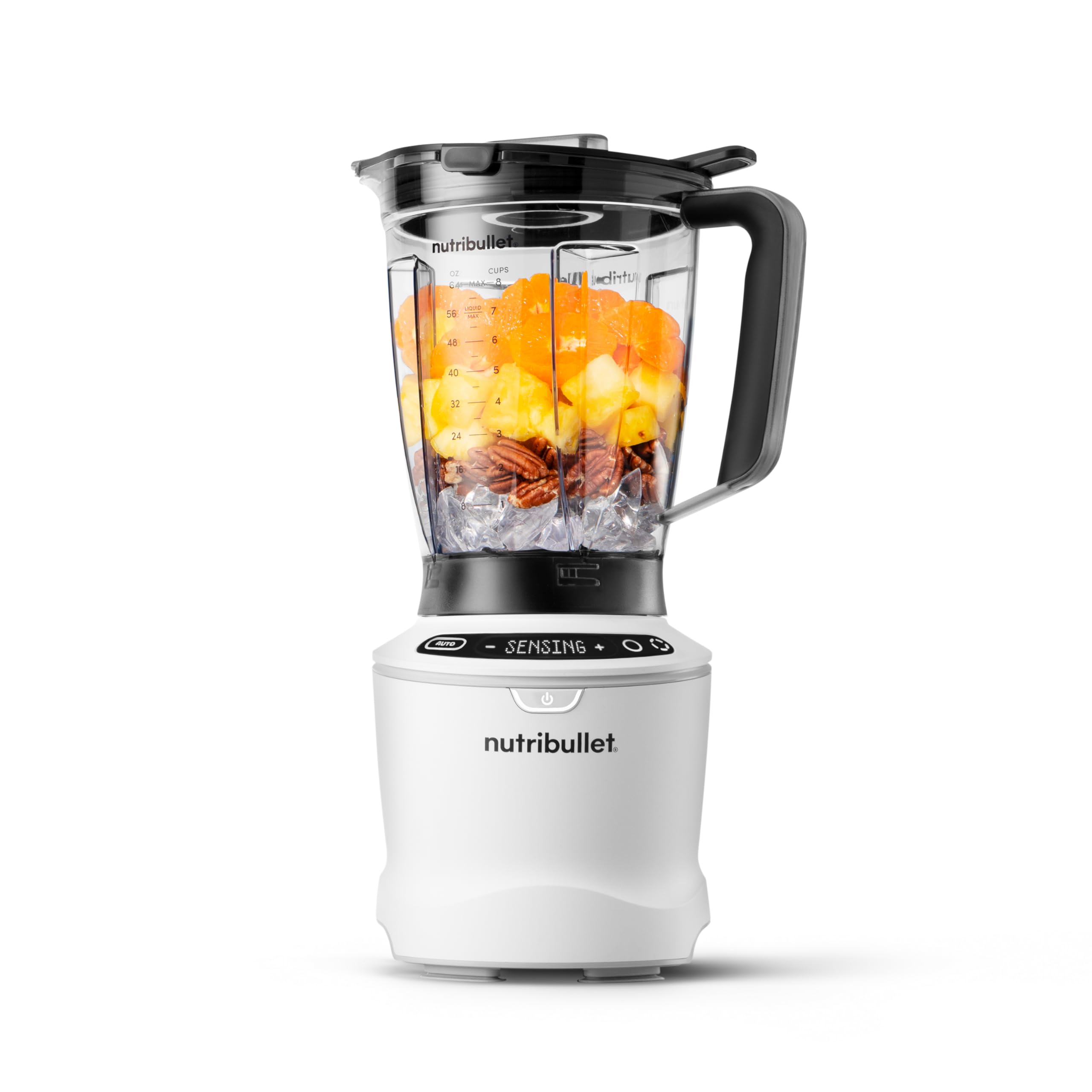 Nutribullet SmartSense licuadora grande de 5 velocidades, 1400 vatios, blanco mate