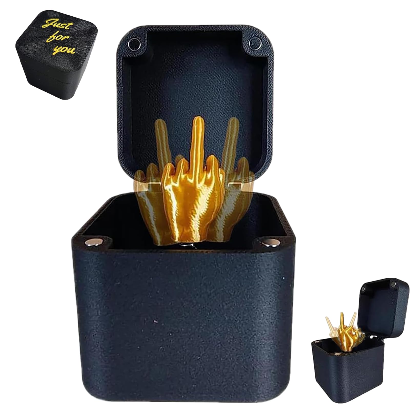 Photo 1 of Wercow Middle Finger in a Box Funny Gag Gifts for Guys Men, Christmas Prank Joke Gifts,Joke Prank Gag Quirky White Elephant Gifts Valentine's Day Funny Gift for Classroom