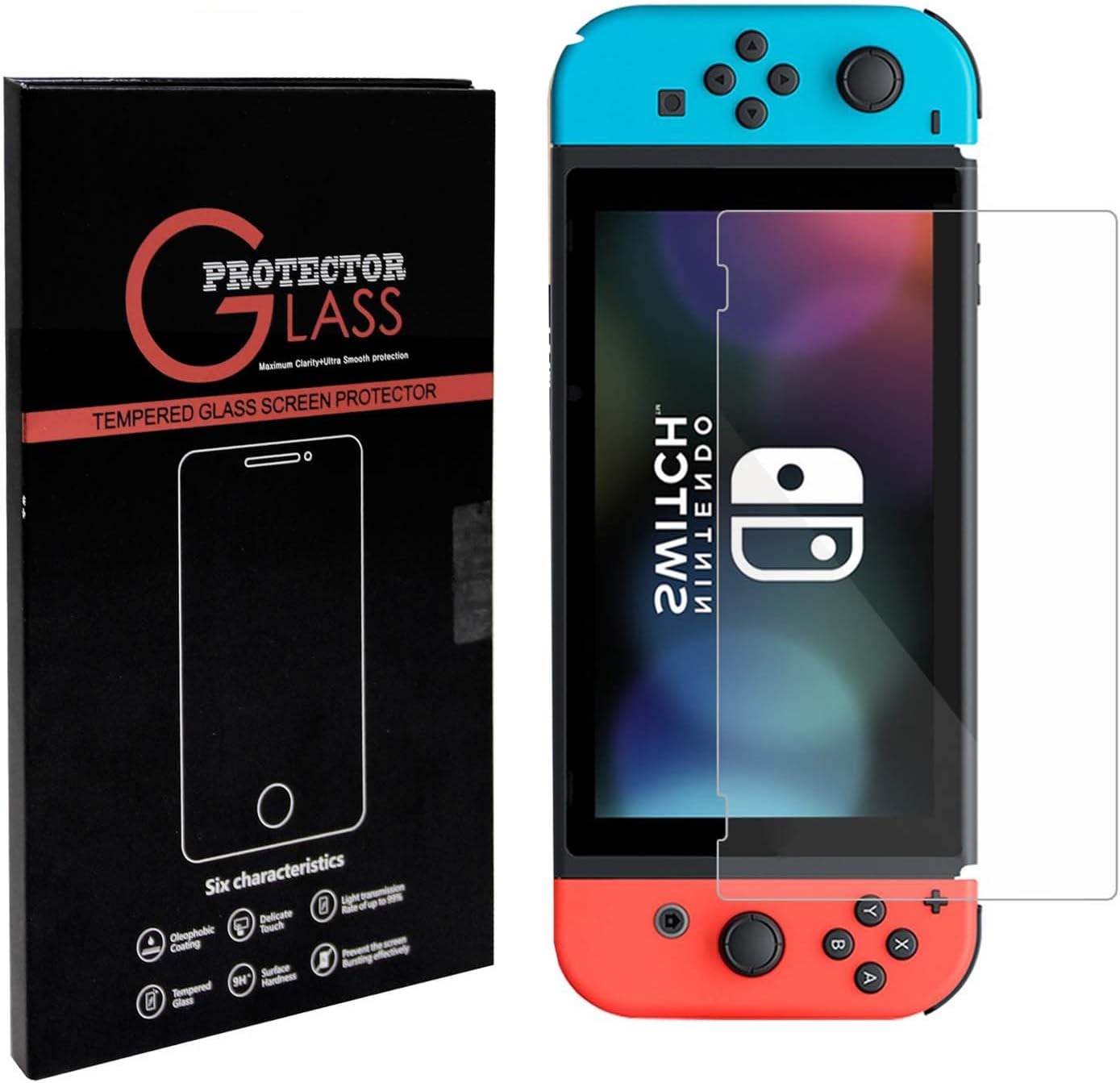 Jietron Tempered Glass Screen Protector for Nintendo Switch