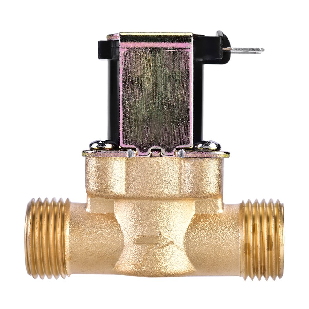 Electric Solenoid Valve 1/2" 220V Normally Closed Brass for Water Control
