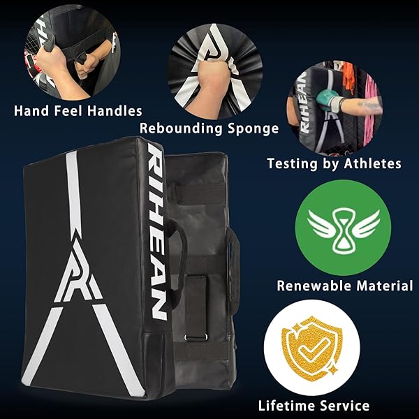 RIHEAN FOOTBALL DUMMIES BLOCKING PAD – EASY TO USE TRAINING EQUIPMENT FOR FOOTBALL, BASKETBALL, HOCKEY, LACROSSE – HIGH-DENSITY PVC LEATHER COVER – DENSER FOAM PADS – 24X16X5.5IN
