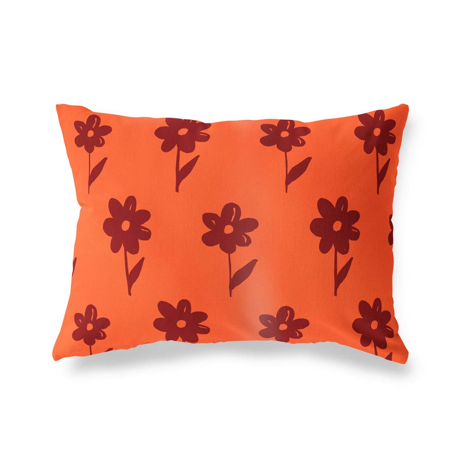 BonaMaison Decorative Cushion Cover, Orange Bordeux Throw Pillow Covers, Home Decorative Pillowcases for Livingroom, Sofa, Bedroom, Size: 45X60 Cm - Designed and Manufactured in Turkey