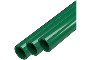 FORMUFIT PVC Pipe, 3/4" Size, (1.050" Actual OD) Sch 40 Furniture Grade, Green (40"L x 3-Pack) DIY Structural for Greenhouse, Garden, Dog Agility and Maker Projects - P034FGP-GR-40x3