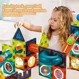 BINZKBB Light Magnetic Tiles 110pc Set Glow in the Dark STEM Construction Toys view 8