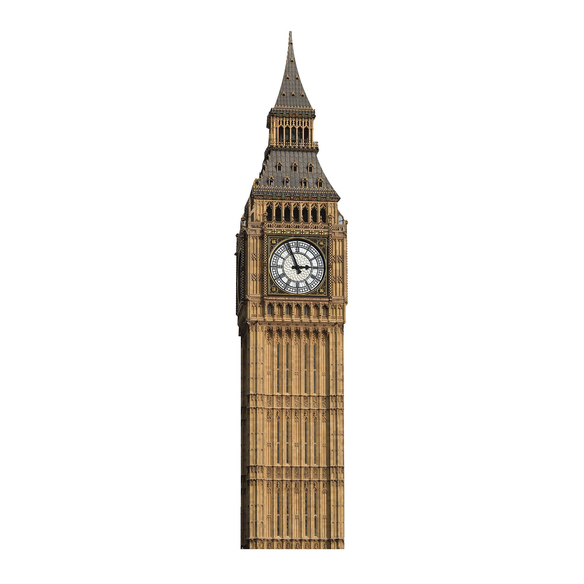 Star Cutouts SC146 Big Ben London Star Cardboard Cutout – Iconic UK Landmark Display for Parties, Events & British-Themed Decorations