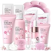 Sakura Skin Care Set for Women Birthday Gifts for Teen Girls - Skin Care for Kids - Skincare for Girls 10-12 - Kids Skin Care Set for girls Ages 8-12,Teen girl Christmas Gifts Skincare Set