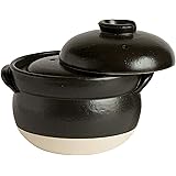 Japanese Donabe Rice Cooker, 3 Go, with Inner Lid, 1900ml, Made in Mie, Japan