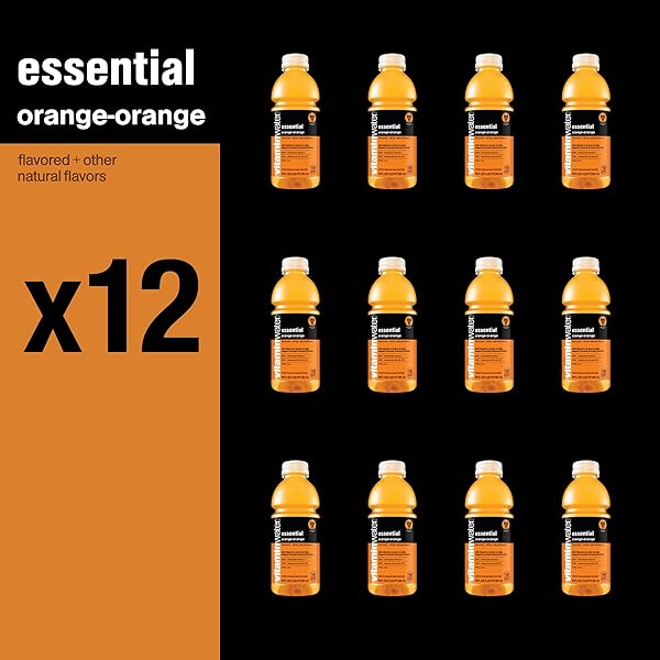 VITAMINWATER ESSENTIAL ELECTROLYTE ENHANCED WATER W/VITAMINS, ORANGE-ORANGE DRINKS, 20 FL OZ, 12 PACK