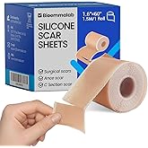Silicone Scar Sheets Medical Grade Tape (1.6"x60" Roll), Healing Patches for C-Section, Keloid, Face Wrinkles, Stretch Marks, Surgical Recovery, Professional Scar Cover for Sensitive Skin, Soft Tissue