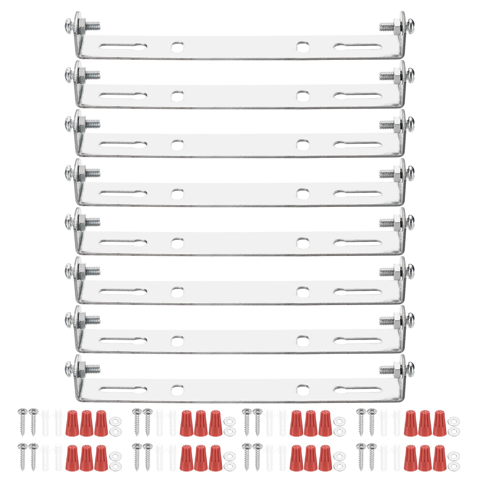PATIKIL 140mm (5.51") Universal Light Fixture Mounting Bracket Kit, 8 Set Light Crossbar Ceiling Light Plate with Screw for Wall Light Ceiling Light Pendant Chandelier