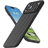 memumi Ultra Thin Case for iPhone 17 Pro 0.3 mm, [No-Case Feeling] Carbon Fiber Pattern Matter Compatible with iPhone 17 Pro Slim Cover with Minimalist and Lightweight Design, Black