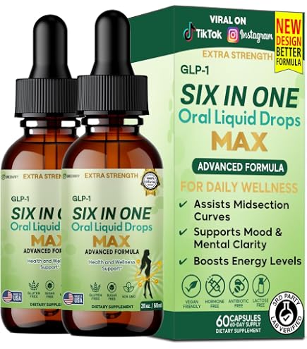 GLP-1 MAX Extra Strength Liquid Drops, Advanced Formula for Women & Men, 60 Servings, 2 fl oz (2) : Health & Household