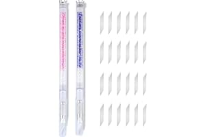 ARVAKR Exacto Knife Set, Bling Hobby Knife Pen with Blade Refills, Craft Cutting Tools for Scrapbooking Stencil Washi Tape Sticker Cutter, Red & Purple