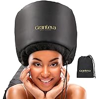 Hooded Hair Dryer w/A Headband Integrated That Reduces Heat Around Ears & Neck - Hair Dryer Hooded Diffuser Cap for Curly, Sp