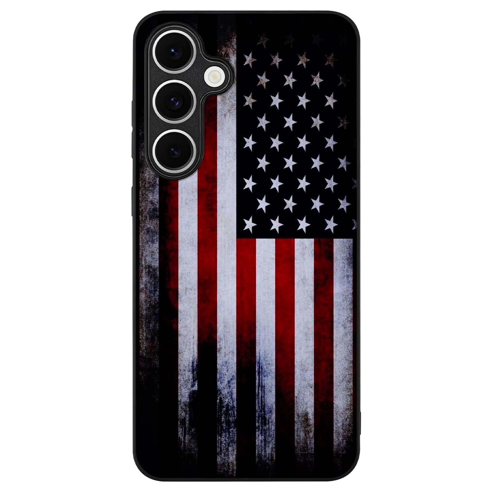 Photo 1 of QGX Compatible with Samsung Galaxy S24 Fe Case American Flag Pattern Military-Grade Drop Protection Non-Slip Sides Anti-Scratch Back Shockproof Lightweight Slim Case for Samsung Galaxy S24 Fe