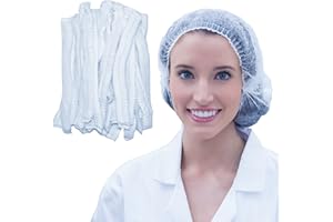 PENTAGON SAFETY EQUIPMENT Disposable Bouffant Caps | 24 Inch | White | 100 Pack | Head Covers | Hair Nets