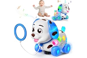 TODDLERCLEY Musical Toy for 1 Year Old Boy Girl, Baby Toys 6-12-18 Months, Puppy Toddler Learning for 1 Year Old Boy Gifts, Bilingual Educational with Music Light, 1st Birthday Gift for Girl, Toddlers
