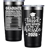 BIRGILT Class of 2026 Gifts for Graduation - Graduation Gifts for Her, Him - The Tassel Was Worth the Hassle Cup Tumbler 20oz