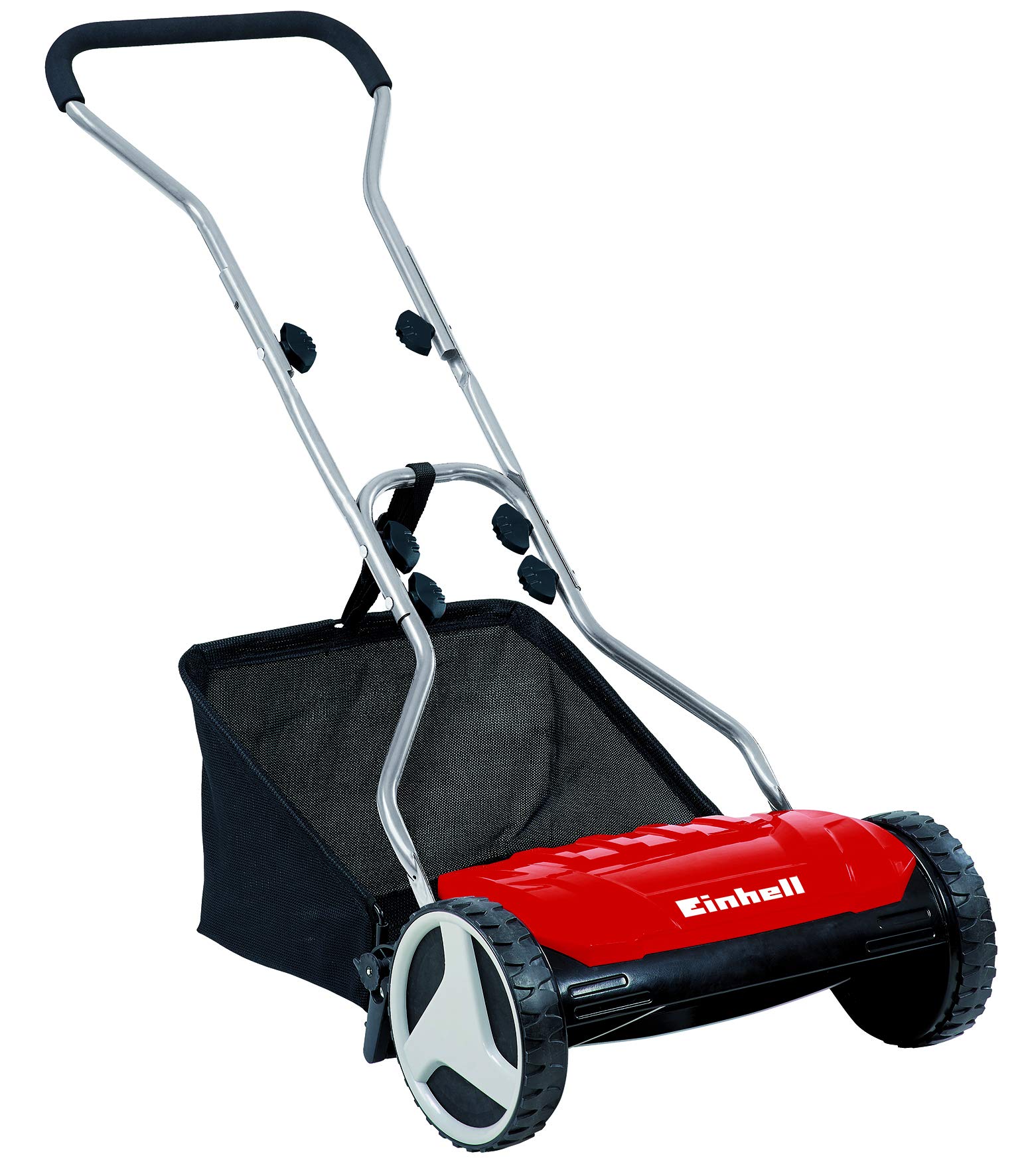Einhell Hand Push Lawnmower, Manual Lawn-Mower with 38cm, 4 Height Adjustments GE-HM 38 S-F