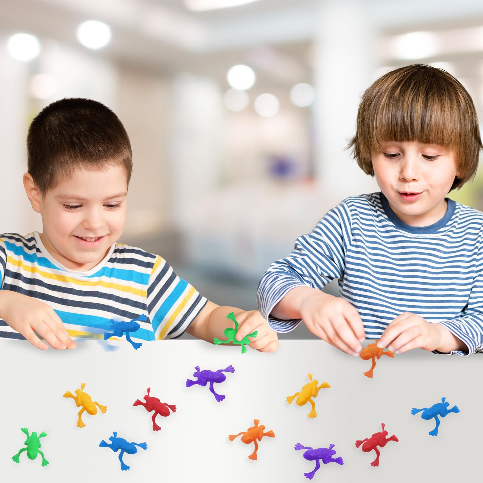 ArtCreativity 144pcs Jump n Leap Frog Toy - 2 Inch Assorted Colors, Cool Jumping Plastic Frogs for Kids - Vibrant Color Variety - Fun Frog Party Favors, Goody Bag Fillers