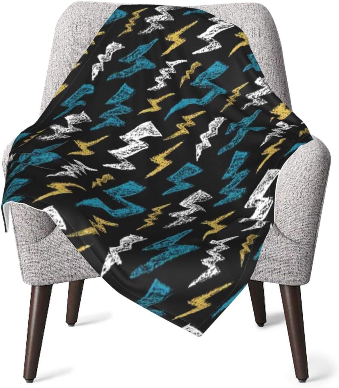 Lightning Bolt Soft Throw Blanket 30" x 40" Lightweight Flannel Fleece