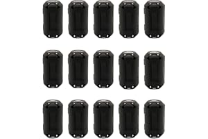 RAOGOODCX 15Pcs 9mm Clip-on Ferrite Ring Core RFI EMI Noise Suppressor Cable Clip for Telephones Tvs Speakers Radio Audio Equipment Noise Suppressor Video Cable Power Cord