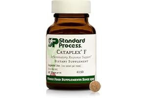 Standard Process Inc. Cataplex F - Whole Food Supplement, Thyroid Support, Metabolism, Skin Health, and Hair Health with Vitamin B6, Iodine, Flaxseed Oil - 90 Tablets