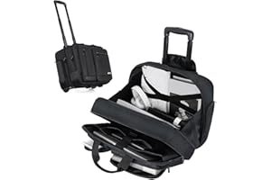 LASUK Rolling Laptop Bag, Wheeled Briefcase 17.3 inch Rolling Briefcase, Overnight Roller Bag with RFID Blocking Pocket, Repellent Travel Roller Underseat Bag