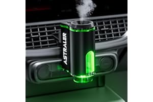 Smart Car Air Freshener Diffuser – Auto On/Off Aromatherapy Diffuse with 3 Scent Modes, USB Rechargeable, Vent Clip, Long-Las