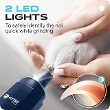 PETPROVED Dog Nail Grinder Silent Electric Nail Trimmer with 2 Heads 3 Ports view 4