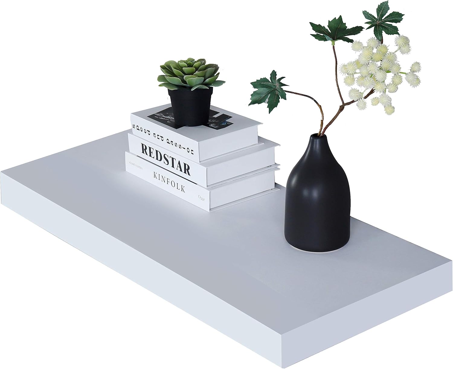 WELLAND 12" Deep White Floating Shelves, Floating Shelf Wall Shelf Display Floating Shelf, 36" L