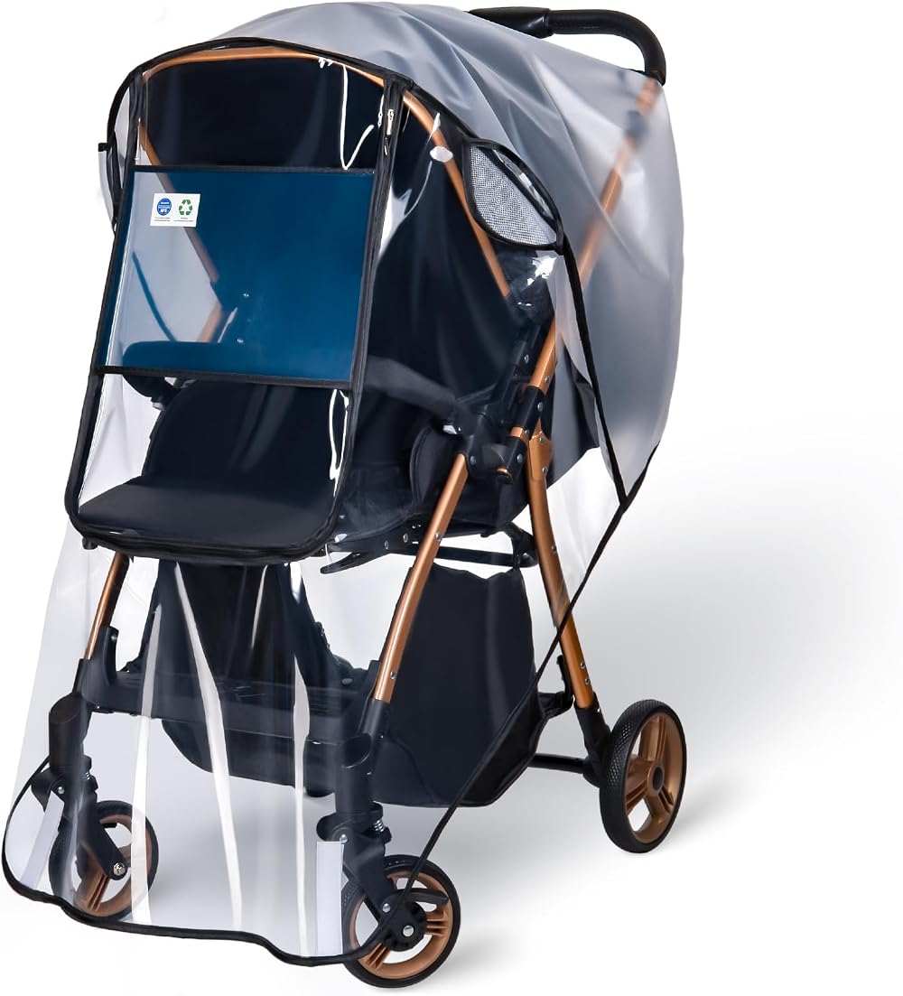 Bemece Universal Pushchair Rain Cover for Stroller Pram Baby Travel Weather