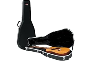Gator Cases Deluxe ABS Molded Case for 12-String Acoustic Guitars, Fits Dreadnought Styled 12-String Acoustic Guitars (GC-DREAD-12)