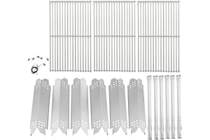 BBQration Replacement Parts for Nexgrill 720-0896B 720-0896E 720-0896X 720-0896C Deluxe 6-Burner Gas Grills, Cooking Grate, Grill Heat Shield Tent and Burner for Nexgrill Replacement Parts 6 Burner