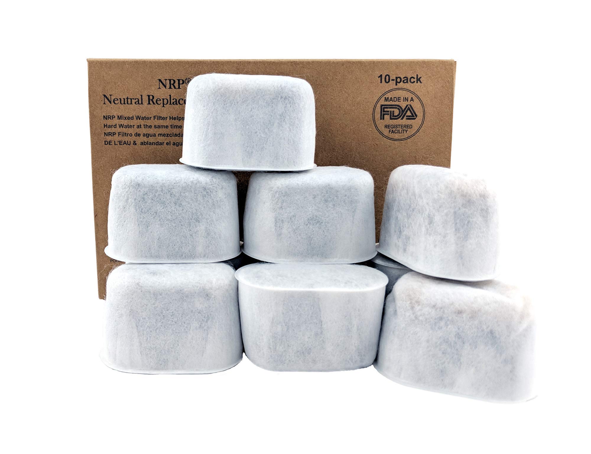 NRP Hybrid Coffee Water Filter Replacement for Sage Portafilter Machine, Also Fit Breville Espresso Pack of 10