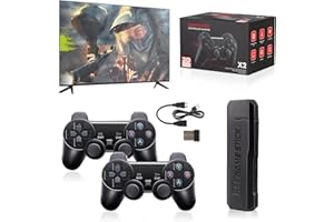 VGBUS Jogujos Retro Video Game Console,Retro Play Game Stick,Nostalgia Stick Game,Plug and Play Video Game Stick Built in 40000+ Games,Consoles with Dual 2.4G Wireless Controllers. (GD10-128GB)