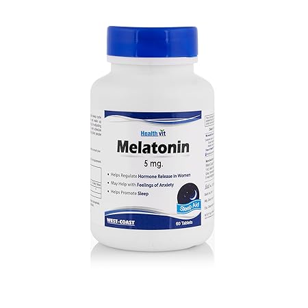 Healthvit Melatonin 5 mg 60 Tablets Improve Sleep - Deep Sleep