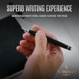 Scriveiner Black Green Rollerball Pen with Schmidt Refill and Chrome Trim view 8