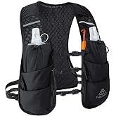 Haimont 5L Trail Running Hydration Vest with Soft Flasks | Bounce-Free Fit, Front Fuel Storage, Side Adjustment, Pole Carry, Whistle, Reflective Details